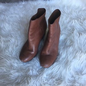 BCBG Real Leather Heeled Booties